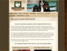 Tablet Screenshot of cedarcreekkennels.ca